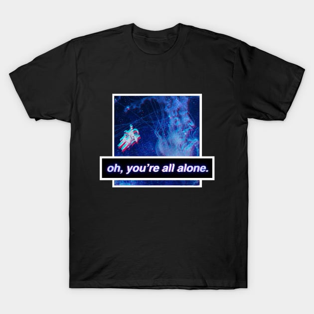 Streetwear Vaporwave Aesthetic Lonely Astronaut T-Shirt by VaporwaveAestheticDreams